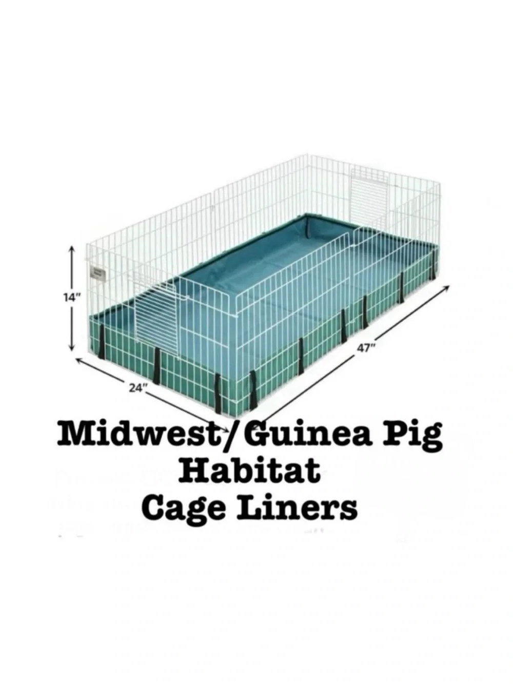 Guinea Pig Cage Liner Fleece Midwest 24” x 47” New Gray Pink Paisley